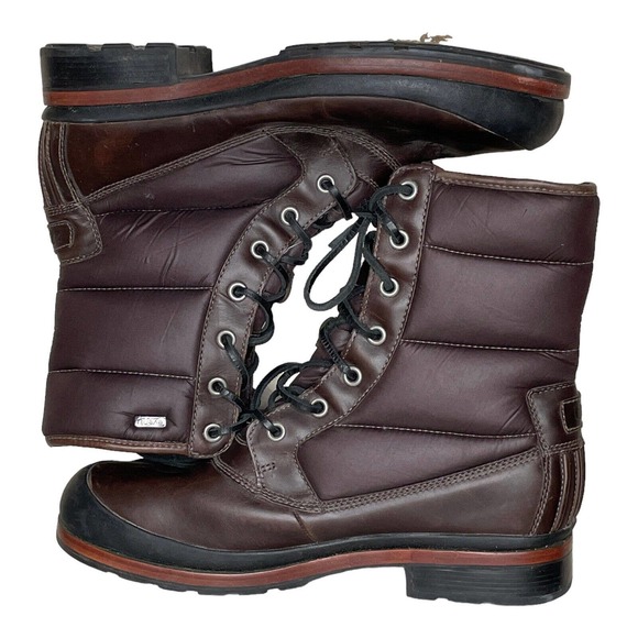 UGG Australia Boots Mens Size 9.5 Brown Leather Waterproof Snow 1002073 UGG | Shoes | Ugg Australia Beacon 8 Brown Shearling Winter  main image 3